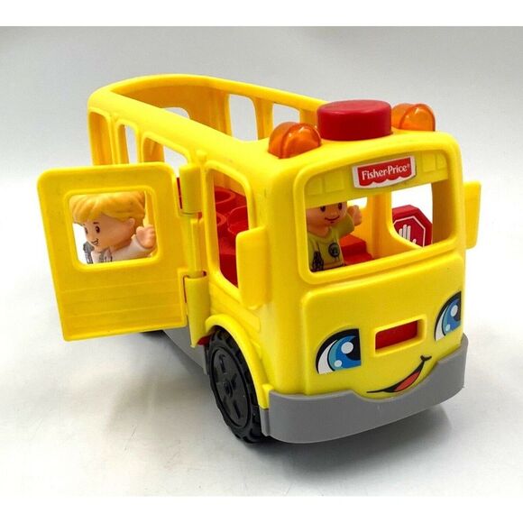 Fisher Price Little People Sit With Me School Bus with Bus Driver School Boy Toy - Picture 1 of 2